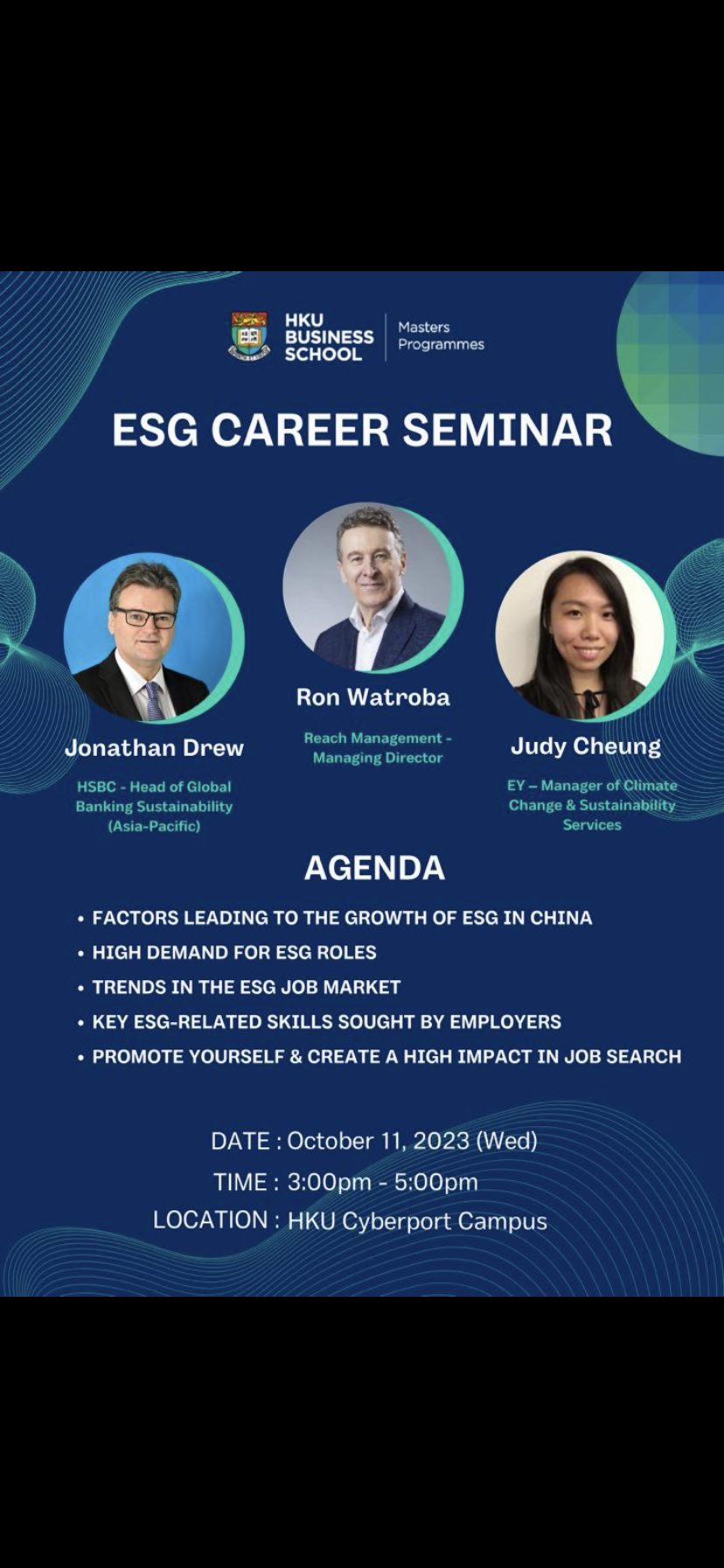 HKU ESG Careers Seminar October 2023